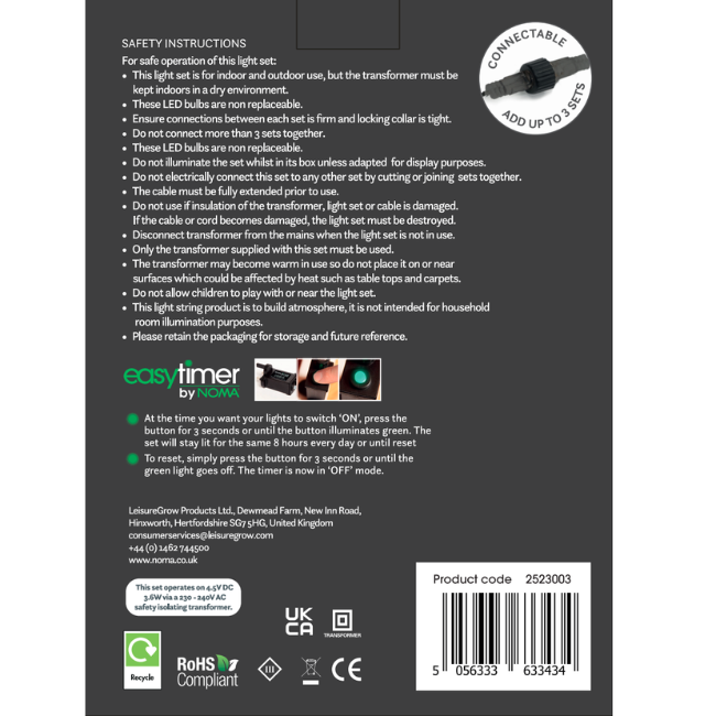 Noma White Star Curtain Lights 308 LEDs