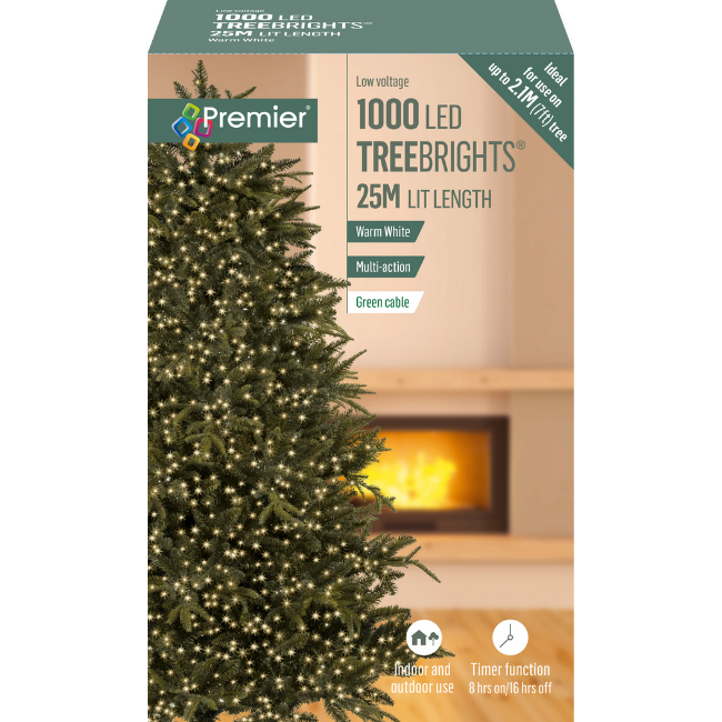 1000 Premier Warm White LED Christmas Treebright lights