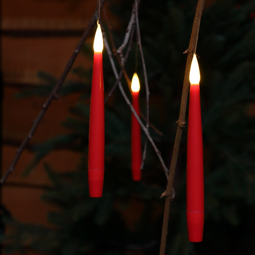 Floating red candle lights