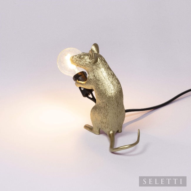 Mouse Lamp in Gold