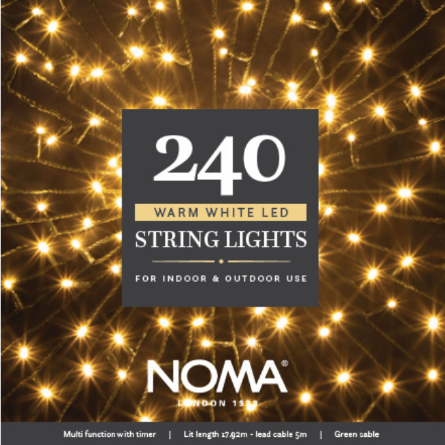 240 Noma Warm White Christmas Tree String lights