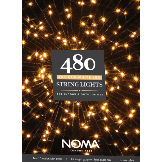 480 Noma Antique White Christmas Tree String lights