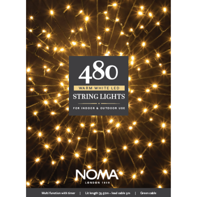 480 Noma Warm White Christmas Tree String lights