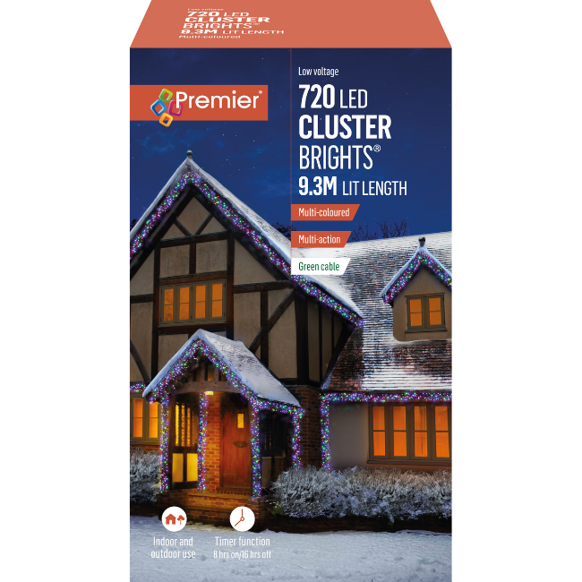 720 LED Cluster Bright Cluster lights by Premier