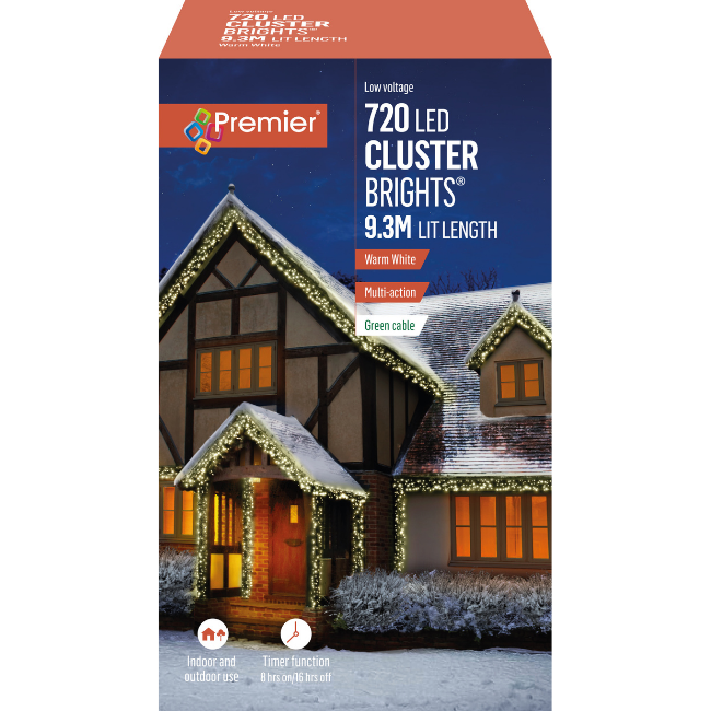 Premier 720 LED Clusterbrights (Warm White) - 9.3M Lit Length