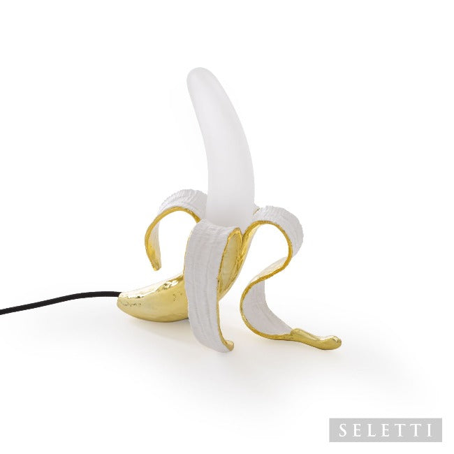 Seletti Gold Louie Banana Lamp