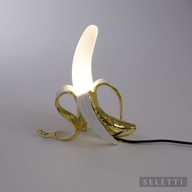 Seletti Gold Louie Banana Lamp