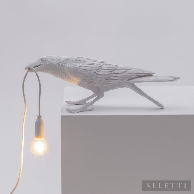 Seletti Bird Lamp - Playing - White