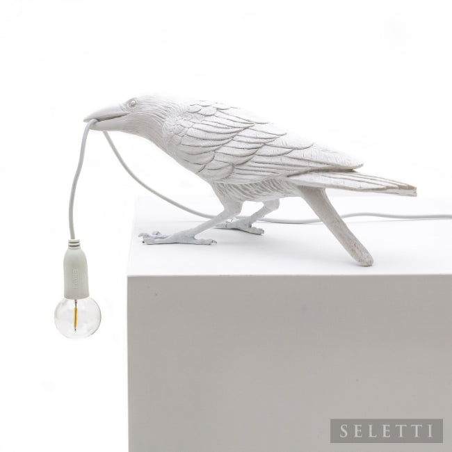 Seletti Bird Lamp - Playing - White