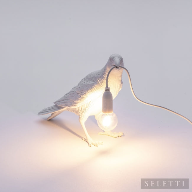 Seletti Bird Lamp - Waiting - White