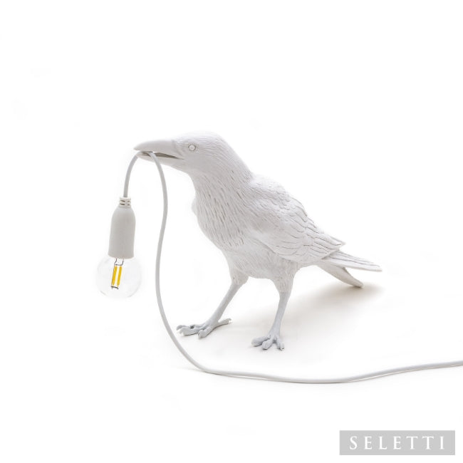 Seletti Bird Lamp - Waiting - White