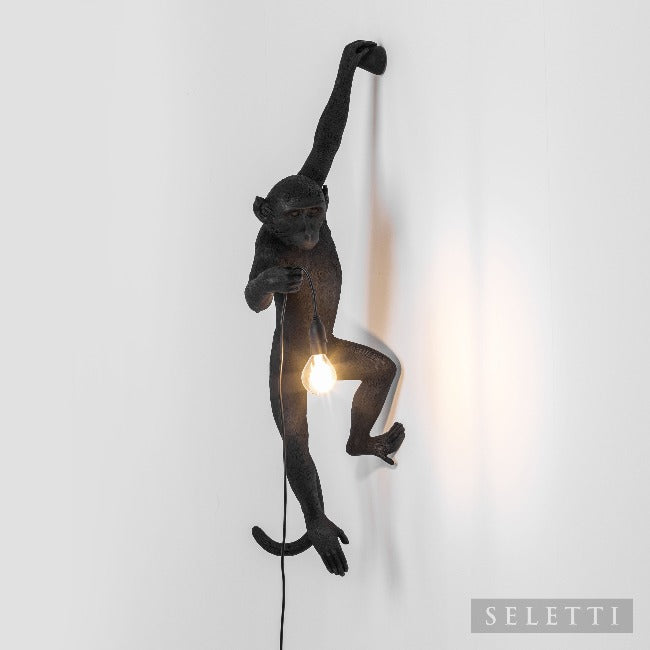 Seletti Monkey Hanging Lamp - Black