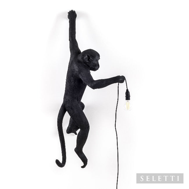 Seletti Monkey Hanging Lamp - Black
