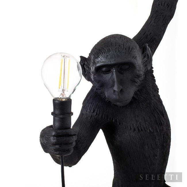 Seletti Monkey Hanging Lamp - Black