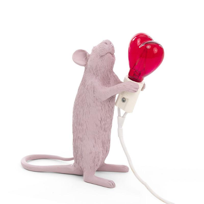 Seletti Mouse Lamp - Standing - Valentine Edition