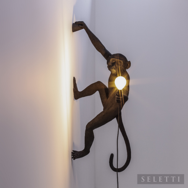 Seletti Monkey Hanging Lamp (right-hand) - Black