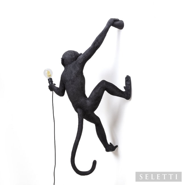 Seletti Monkey Hanging Lamp (right-hand) - Black