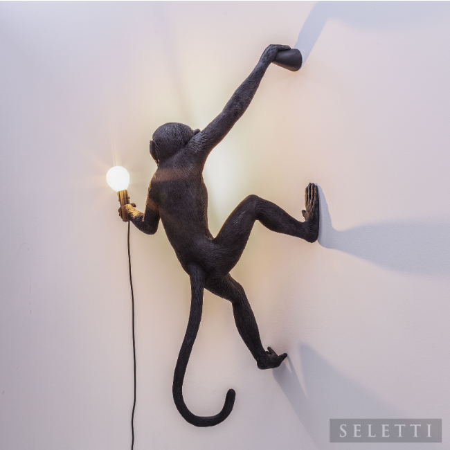 Seletti Monkey Hanging Lamp (right-hand) - Black