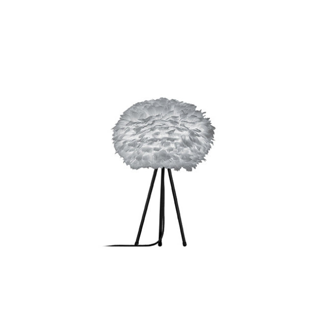 Eos Grey (Medium) - Table Lamp (Black Stand)