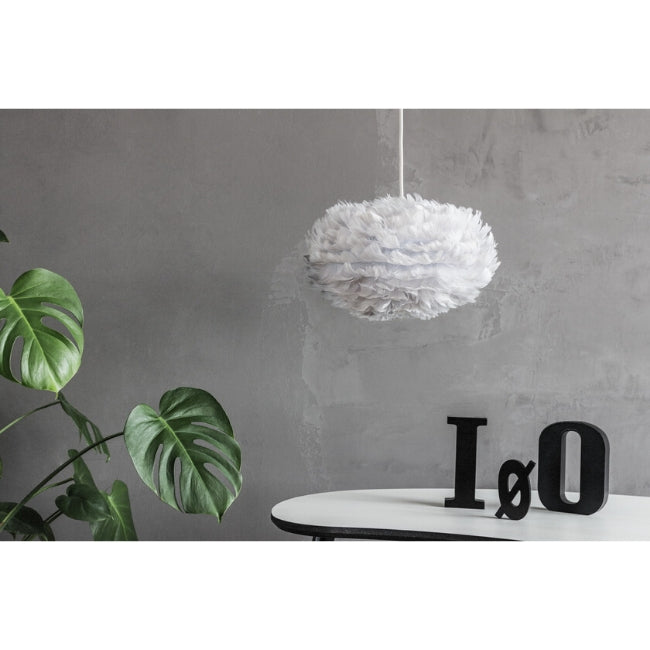 Eos Feather Lamp Shade - Grey - Mini