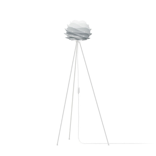 Carmina Mistry Grey (Mini) - Floor Lamp (White Stand)