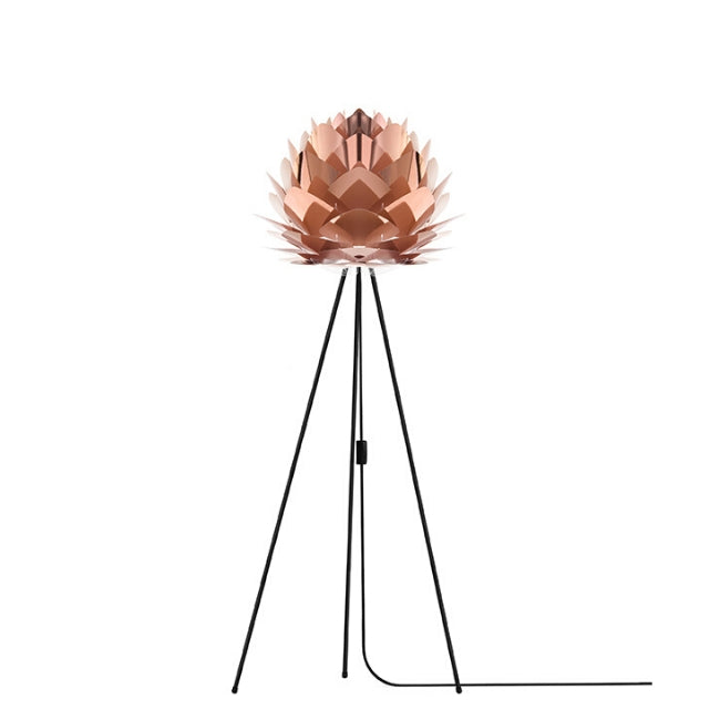 Umage Silvia Copper (Medium) - Floor Lamp (Black Stand)