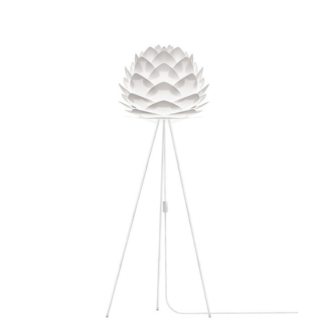 Silvia White (Medium) - Floor Lamp (White Stand)