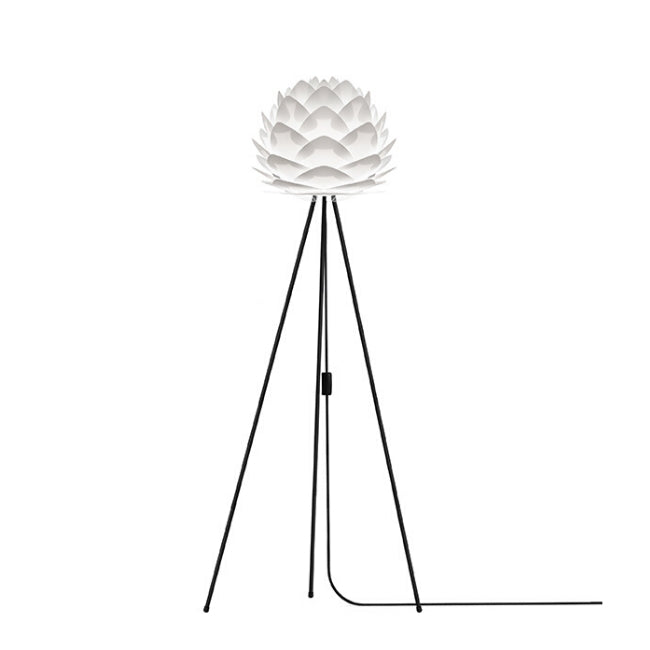 Umage Silvia White (Mini) - Floor Lamp (Black Stand)