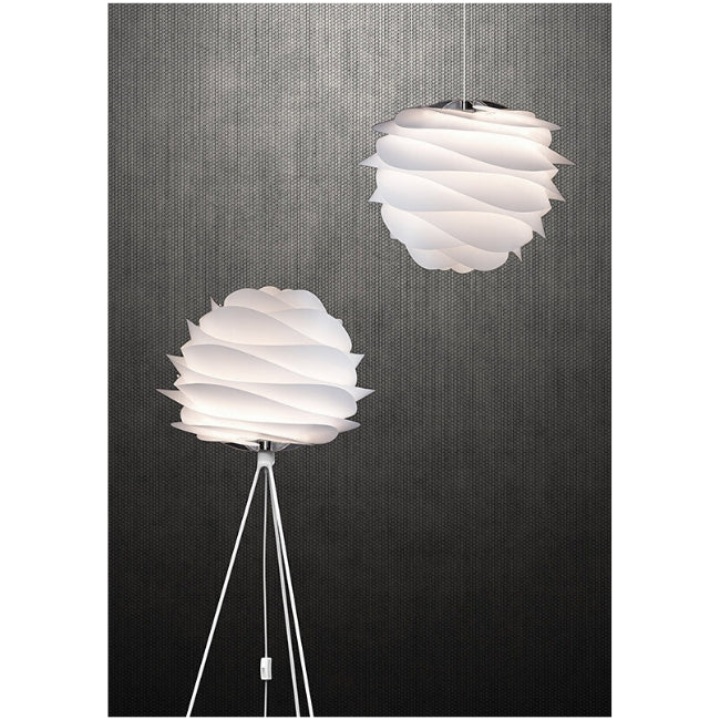 Carmina White (Medium) - Floor Lamp (White Stand)