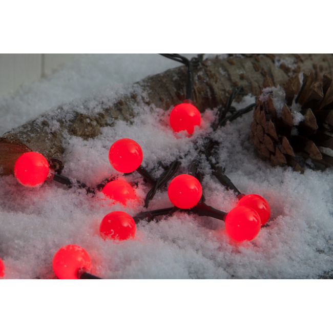 Noma 100 Fit & Forget Battery Operated Red Berry Lights