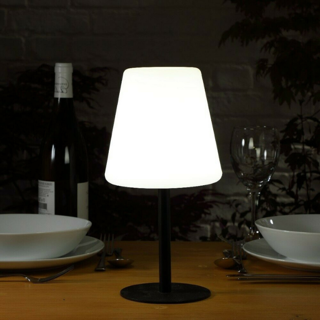 White USB remote coloured table lamp