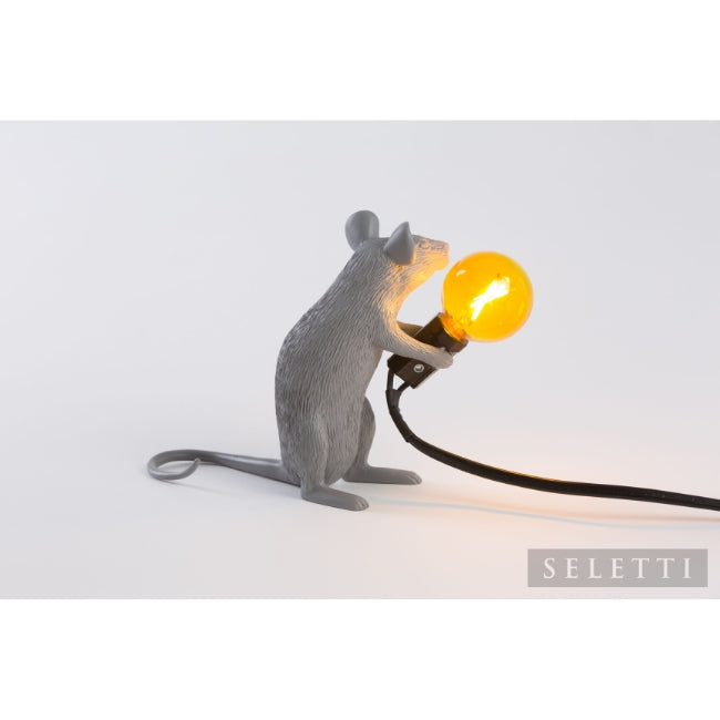 Seletti Mouse Lamp - Sitting - Grey