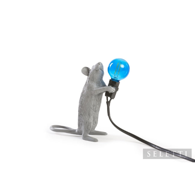 Seletti Mouse Lamp - Standing - Grey