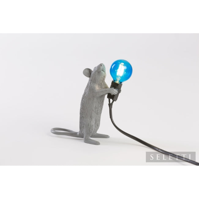 Seletti Mouse Lamp - Standing - Grey