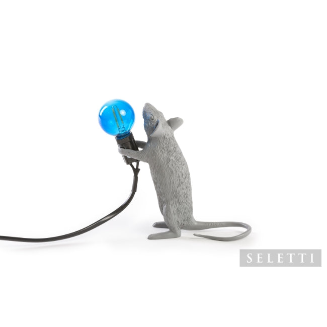 Seletti Mouse Lamp - Standing - Grey