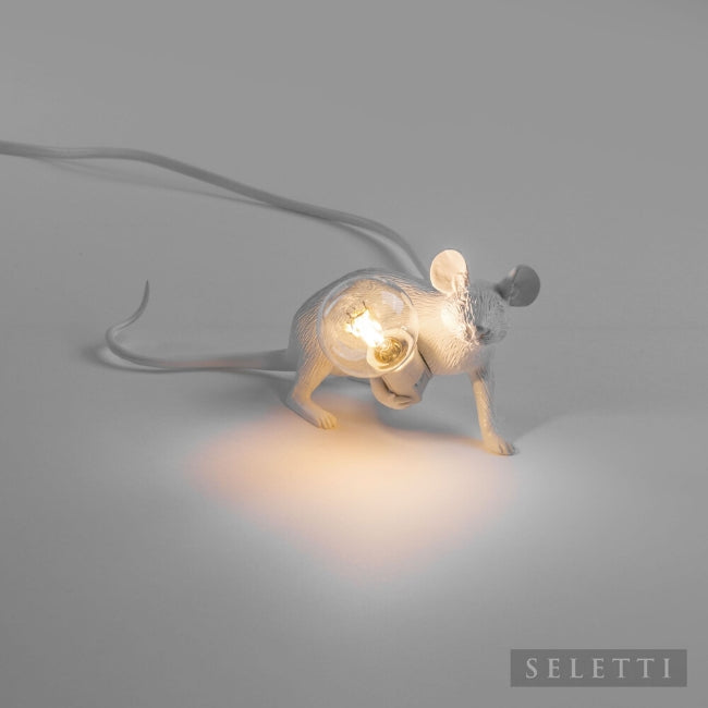 Seletti Mouse Lamp - Lying Down - White