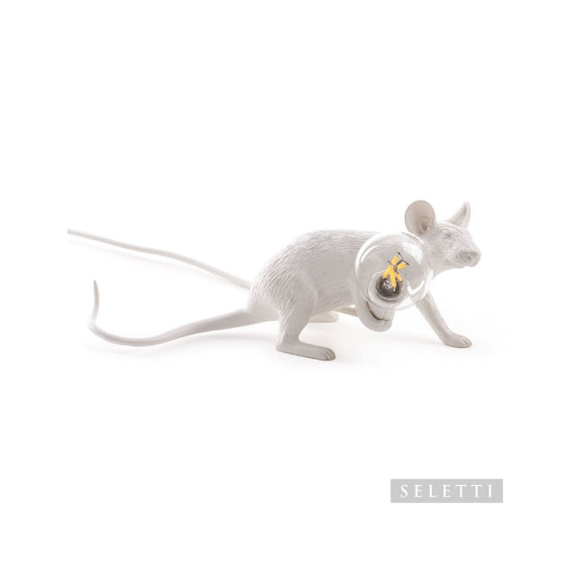 Seletti Mouse Lamp - Lying Down - White