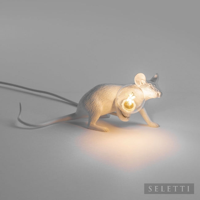 Seletti Mouse Lamp - Lying Down - White
