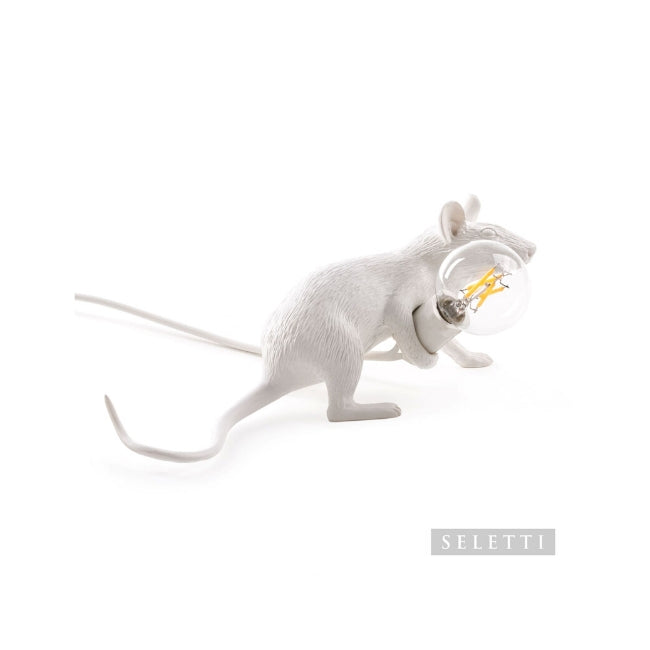 Seletti Mouse Lamp - Lying Down - White