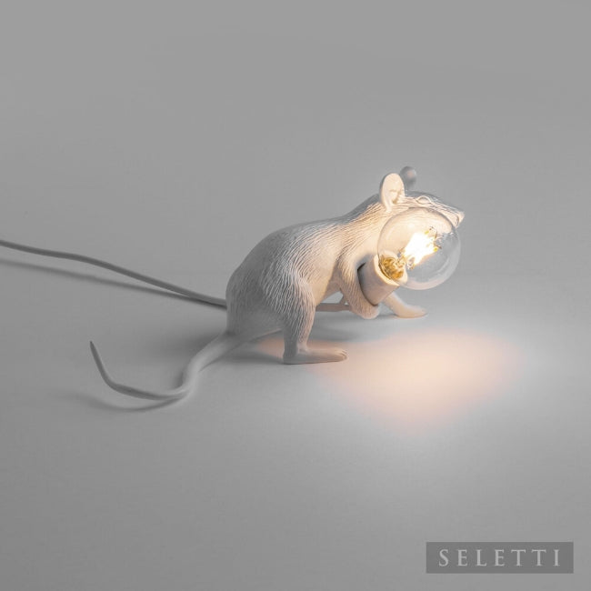 Seletti Mouse Lamp - Lying Down - White