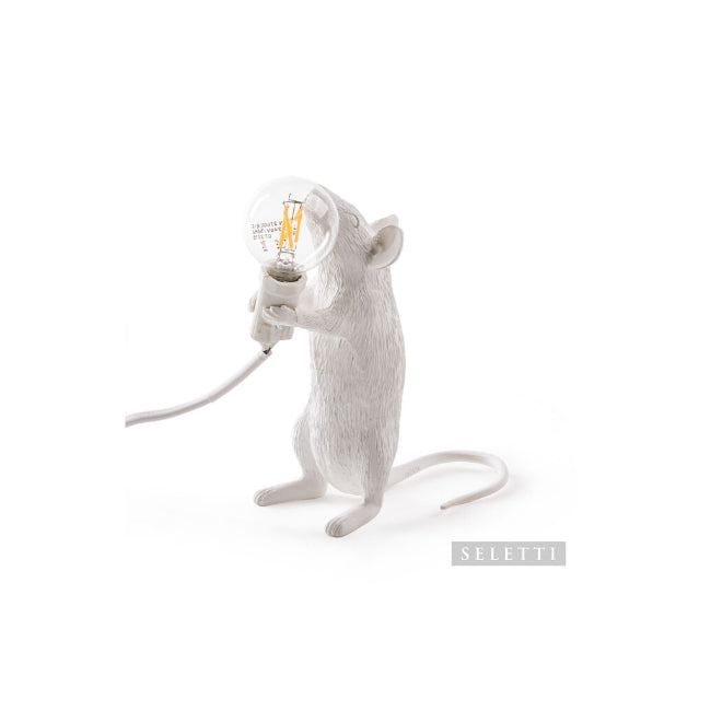 Seletti Mouse Lamp - Standing - White