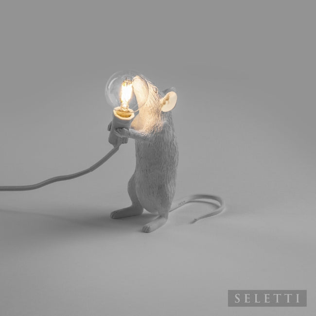 Seletti Mouse Lamp - Standing - White