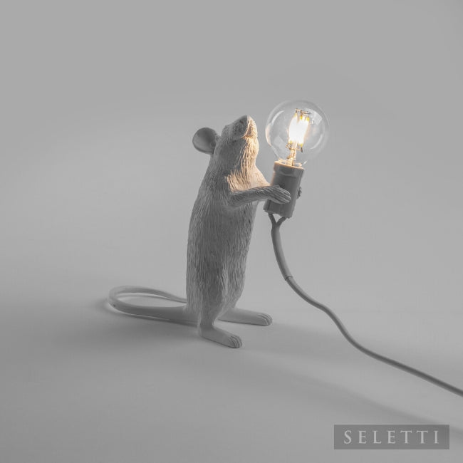 Seletti Mouse Lamp - Standing - White