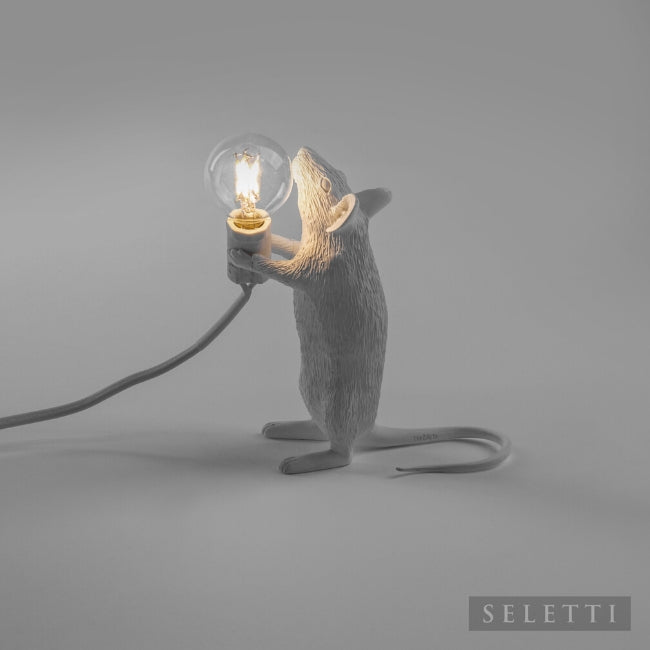 Seletti Mouse Lamp - Standing - White