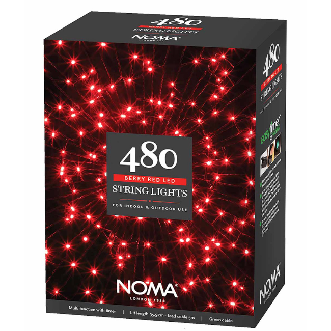 480 Noma Red Christmas Tree String lights