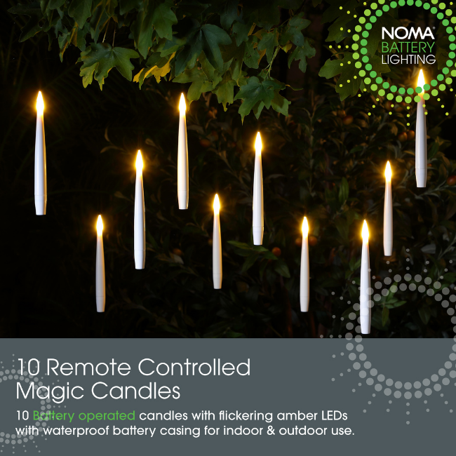 10 Noma Waterproof Remote Control Floating Candles incube Lighting