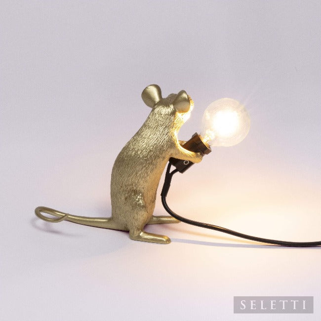 Gold Mouse Lamp