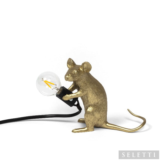 Seletti Mouse Lamp Gold