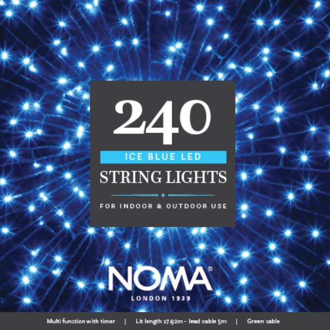 240 Noma Ice Blue Christmas Tree String lights