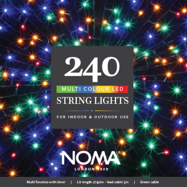 240 mulit-coloured Christmas lights